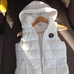 Abercrombie & Fitch Kids Ivory Hooded Vest